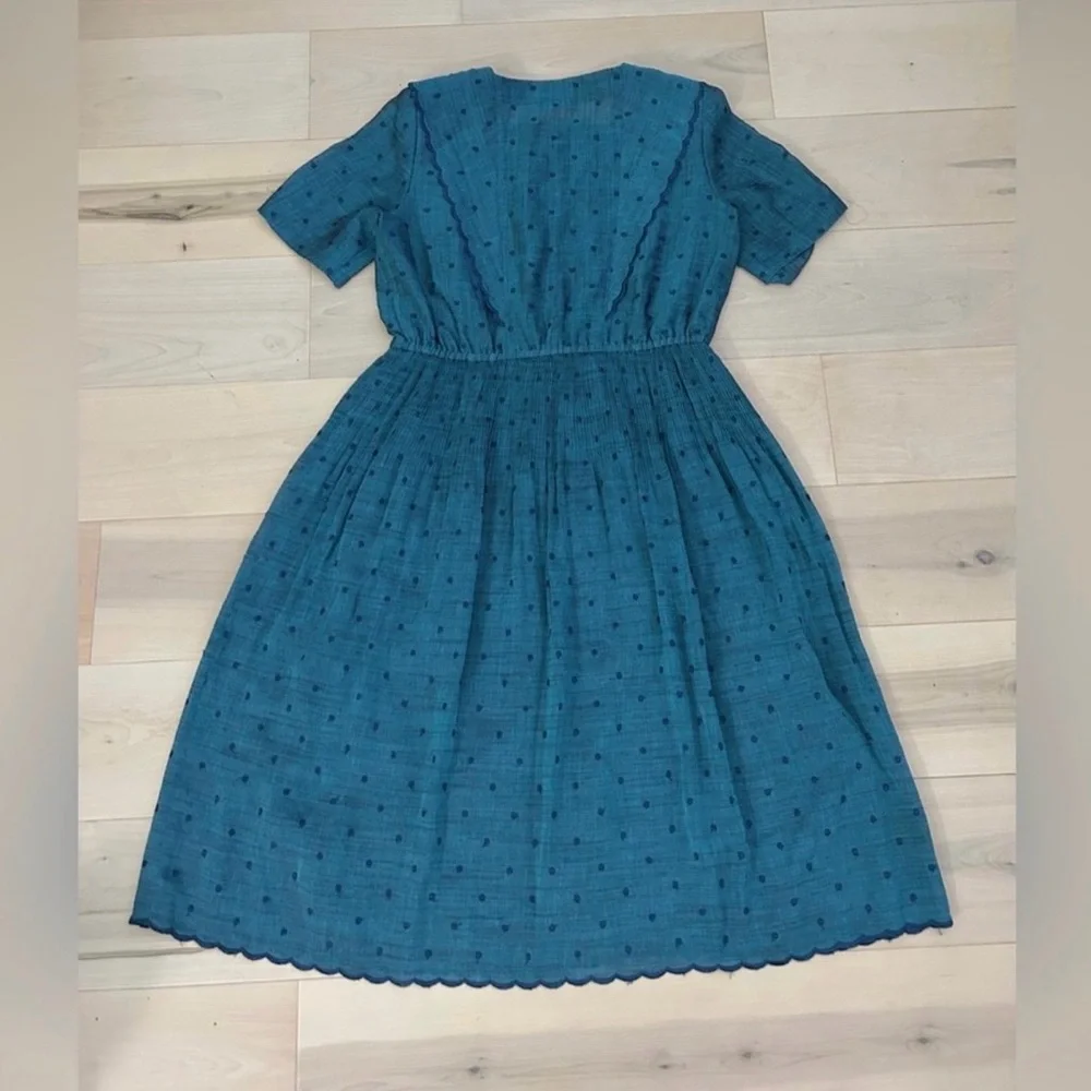 HTF Vintage SOEN MODE Japanese Day Dress Size 11 Tea Party Western Prairie - Picture 3 of 13